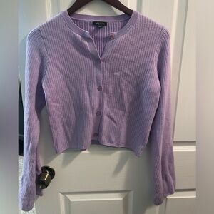 Lavender Cardigan Sweater